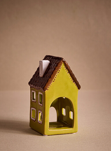 La maisonnette d&eacute;corative c&eacute;ramique verte <b>Collection de No&euml;l</b>