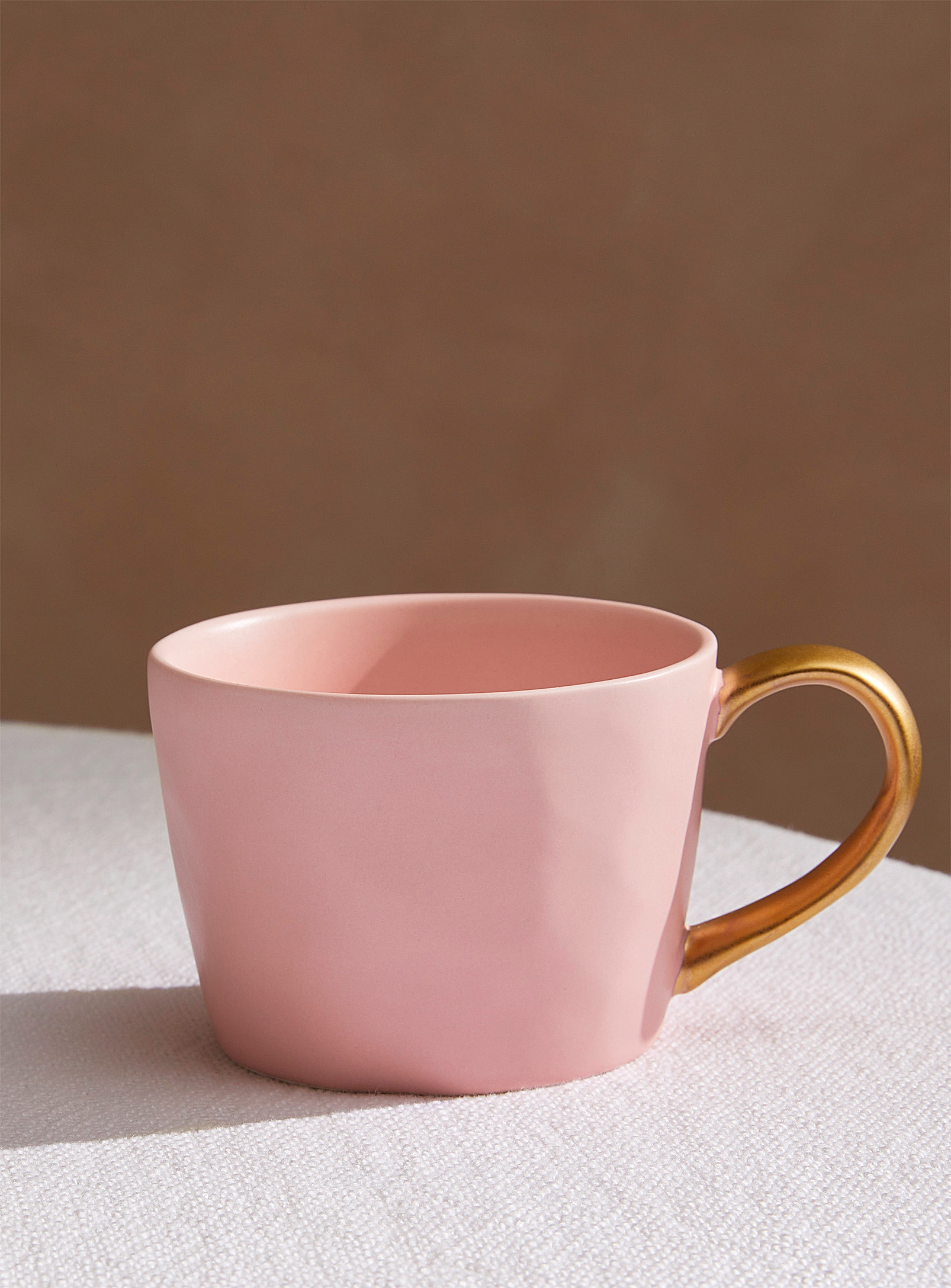 Simons Maison Pink Embossed Mug In Dusky Pink