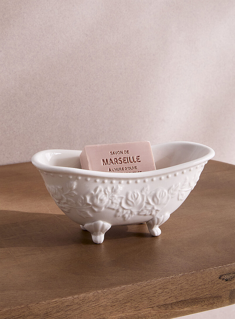 Floral bathtub soap dish product image (primary)