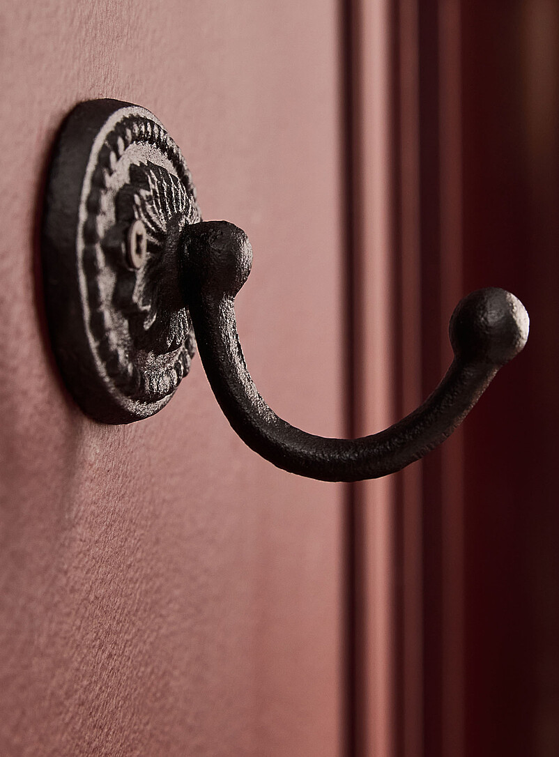 Oval antique medallion wall hook product image 2