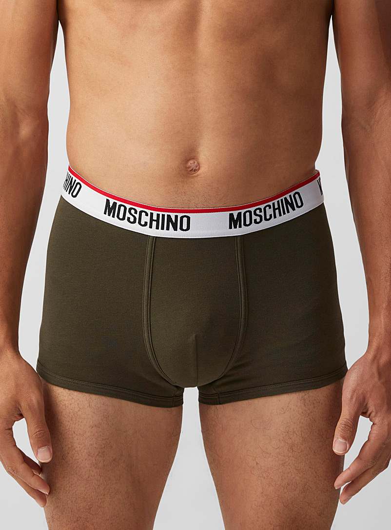 Moschino Mossy Green Olive green trunk for men