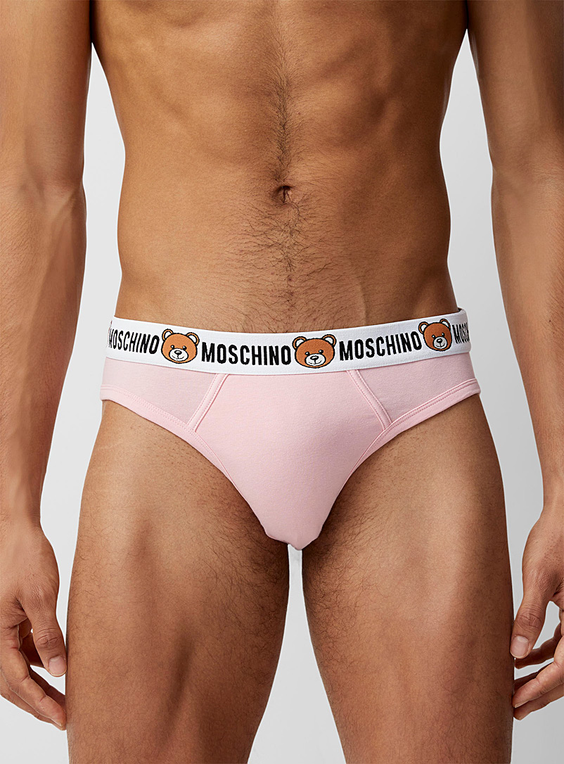 Moschino Dusky Pink Teddy Bear waist brief for men