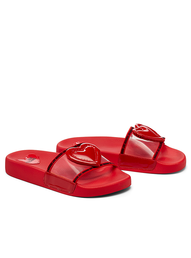 Quilted heart slides | Love Moschino 