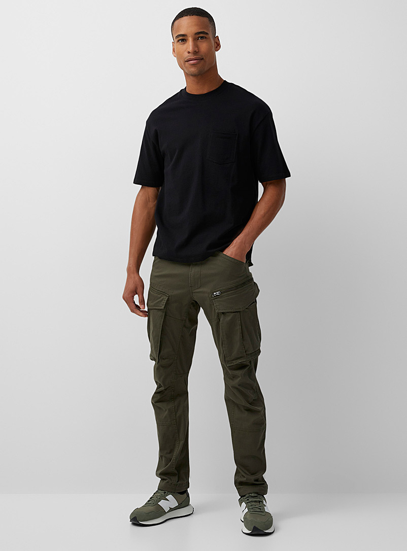 G-Star Raw: Le pantalon cargo Rovic 3D Coupe ajustée Vert foncé-mousse-olive pour homme