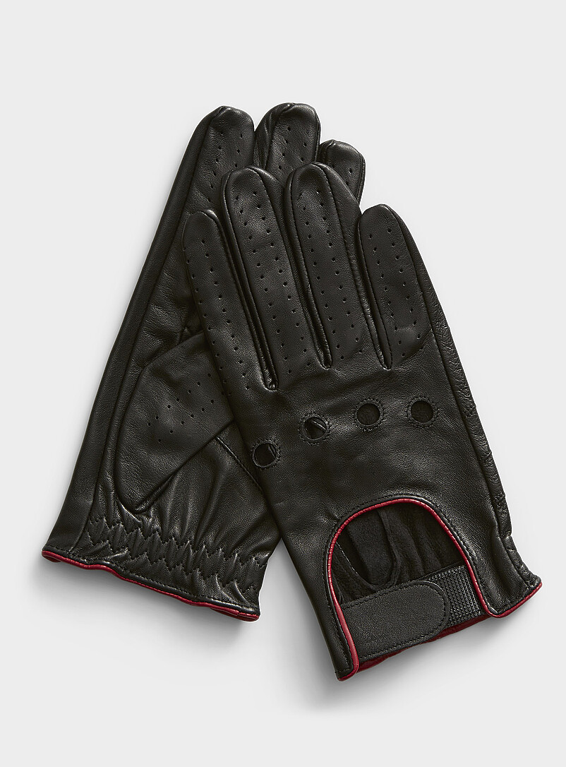 Openwork-back leather driving gloves product image 2
