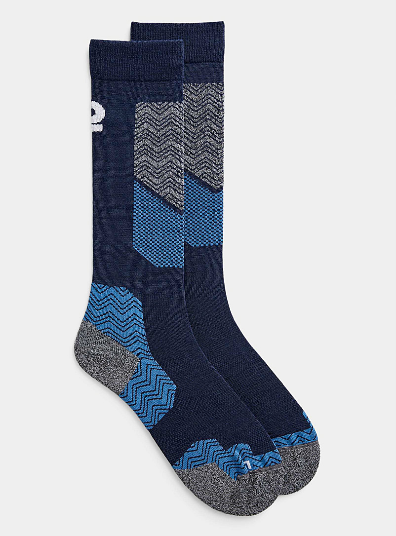 I.FIV5 Marine Blue Signature merino 5 sock for men