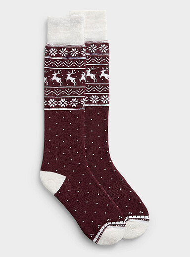 Norwegian Fair Isle merino sock