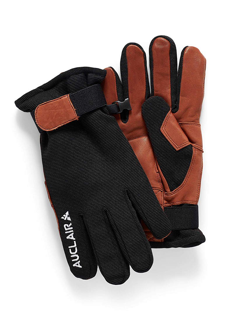 Auclair Patterned Black Skater technical gloves for men