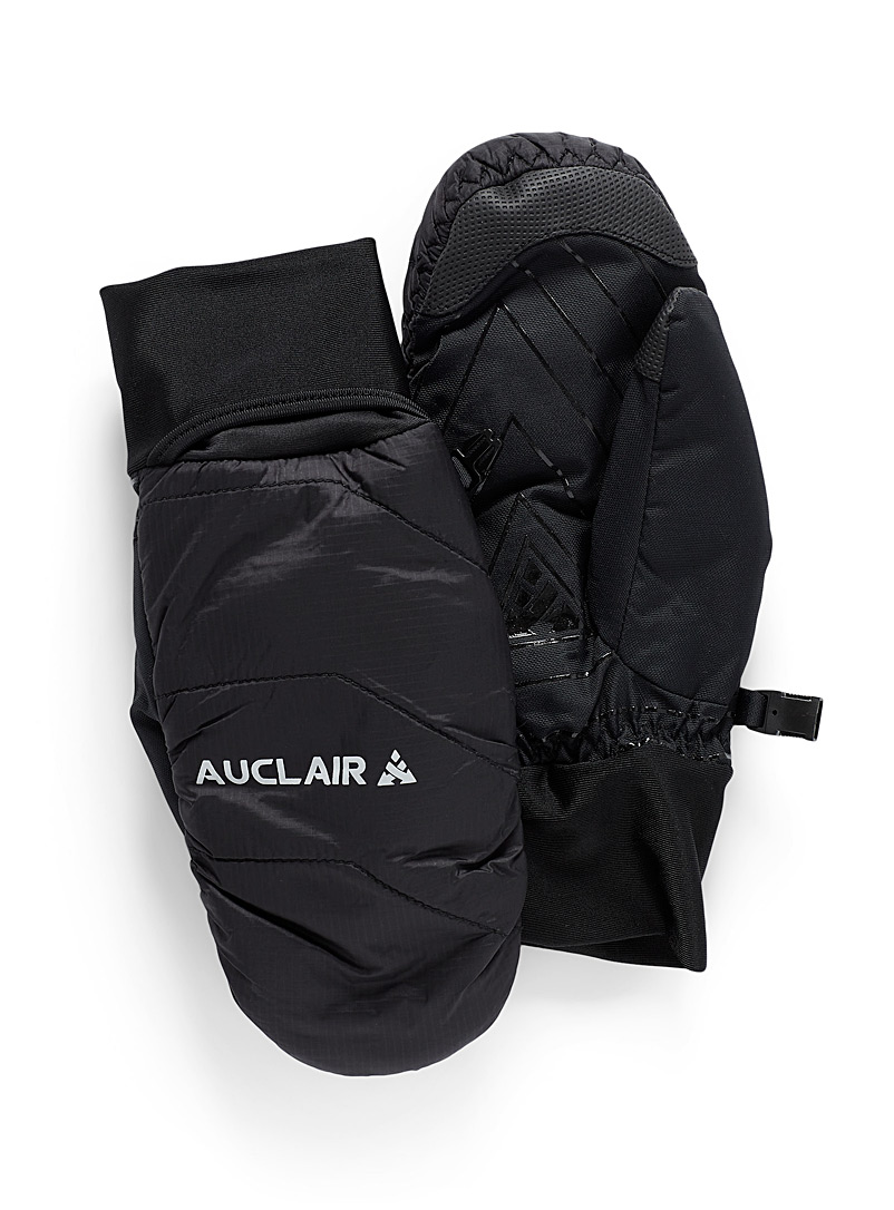 Auclair Black Refuge quilted mittens for men