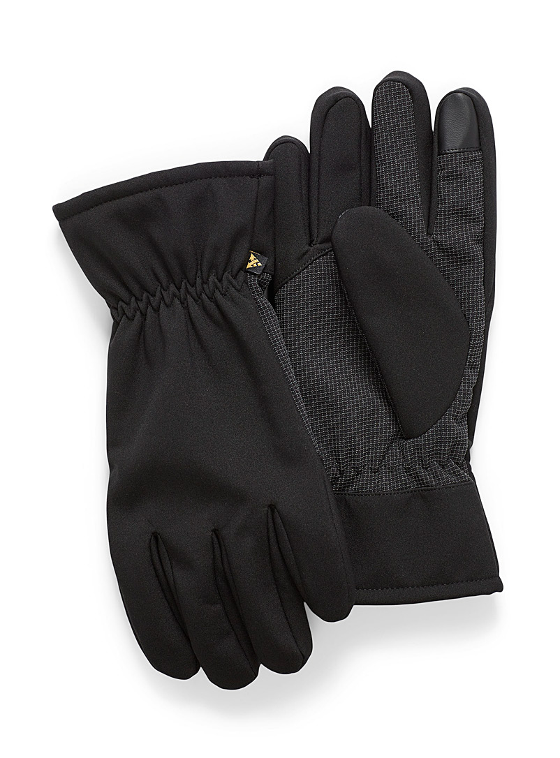Le 31 Black Minimalist techno glove for men