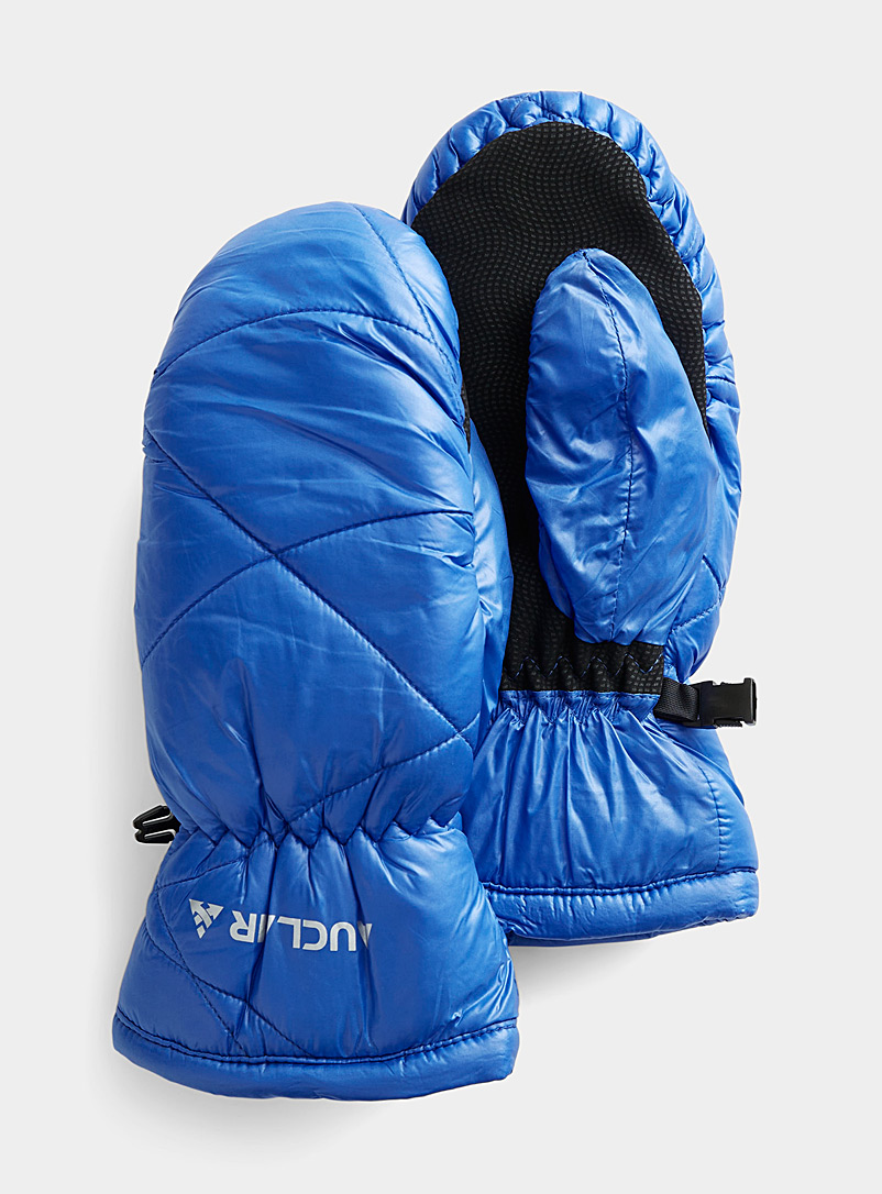 Auclair Sapphire Blue Sugarloaf quilted nylon mittens for women