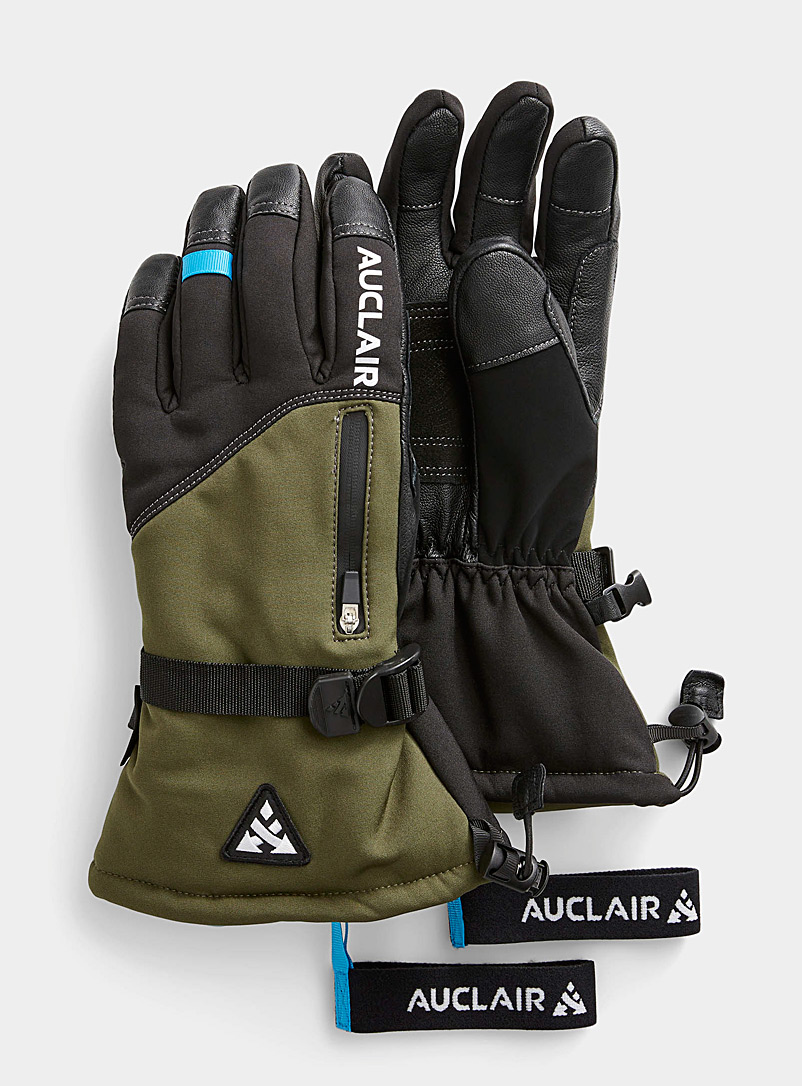 Auclair Patterned Green Soft Verbier Valley insulated gloves for men