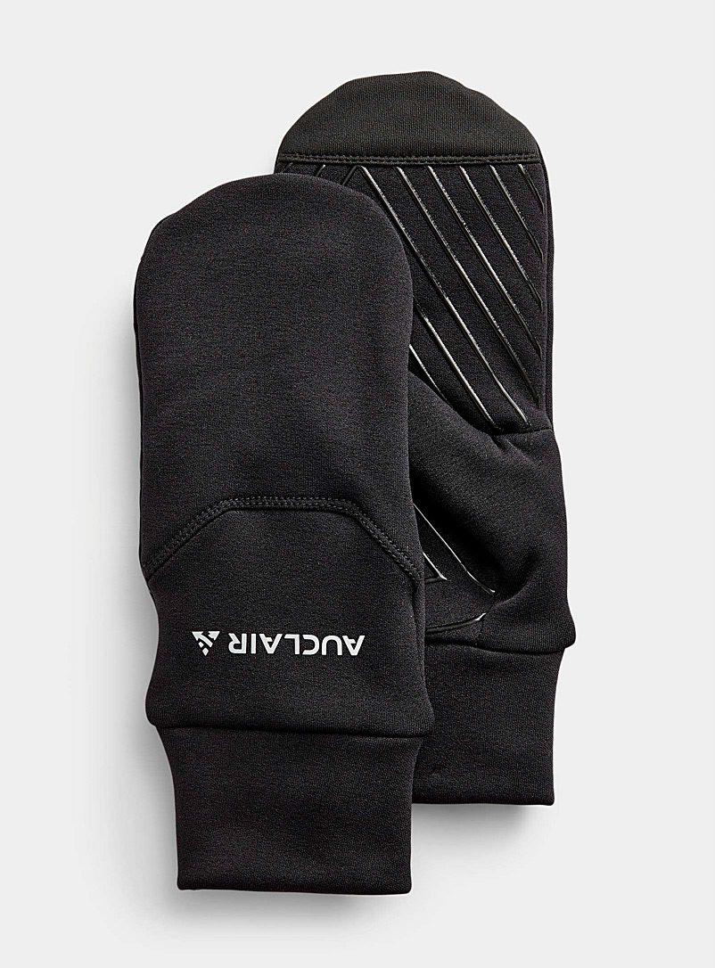 Auclair Black Brisk stretch mittens for women