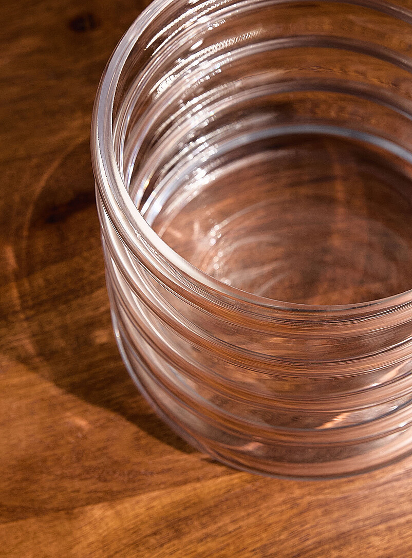 Clear glass wavy vase product image 2