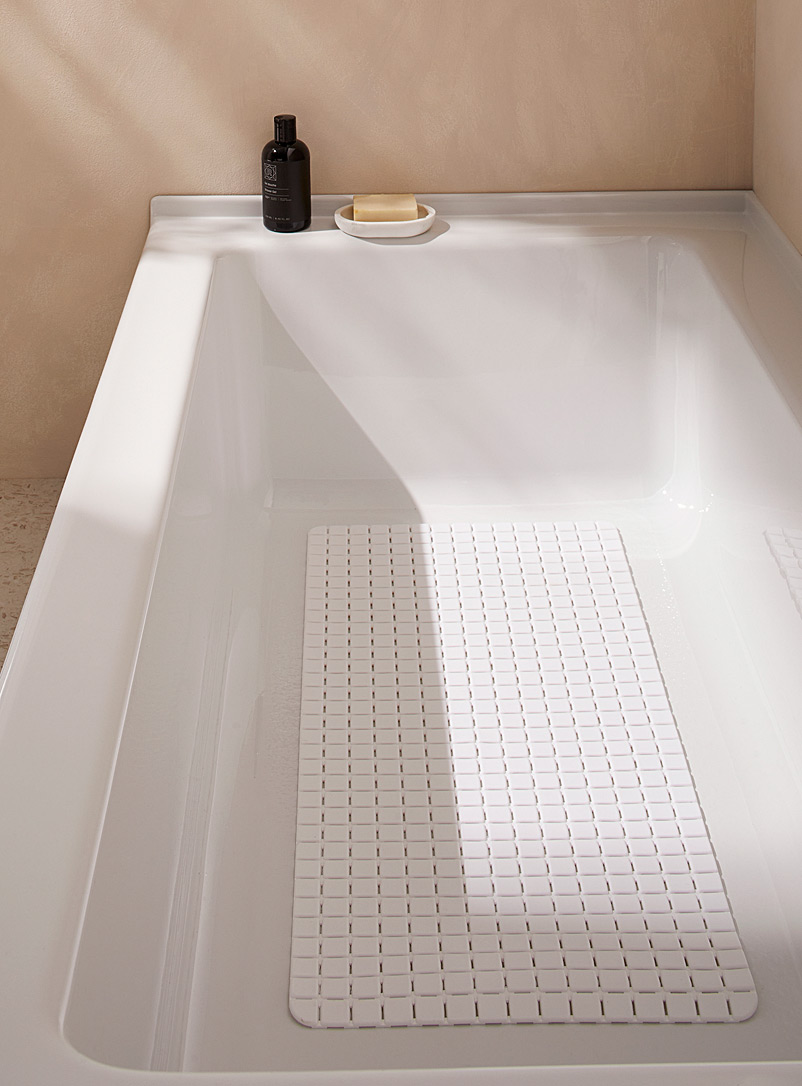 Simons Maison: Le tapis de baignoire carrelage blanc 35 x 78 cm Blanc