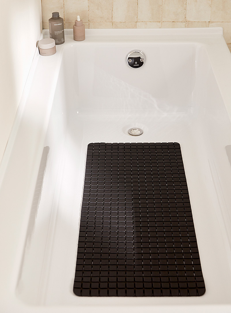 Simons Maison Black Black tiles bath mat 35 x 78 cm