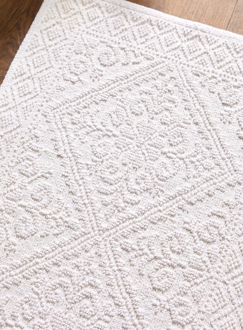 Simons Maison Navy/Midnight Blue Floral medallion bath mat 50 x 80 cm