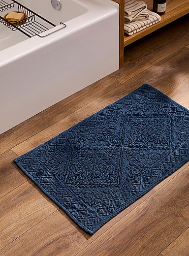 Floral medallion bath mat 50 x 80 cm