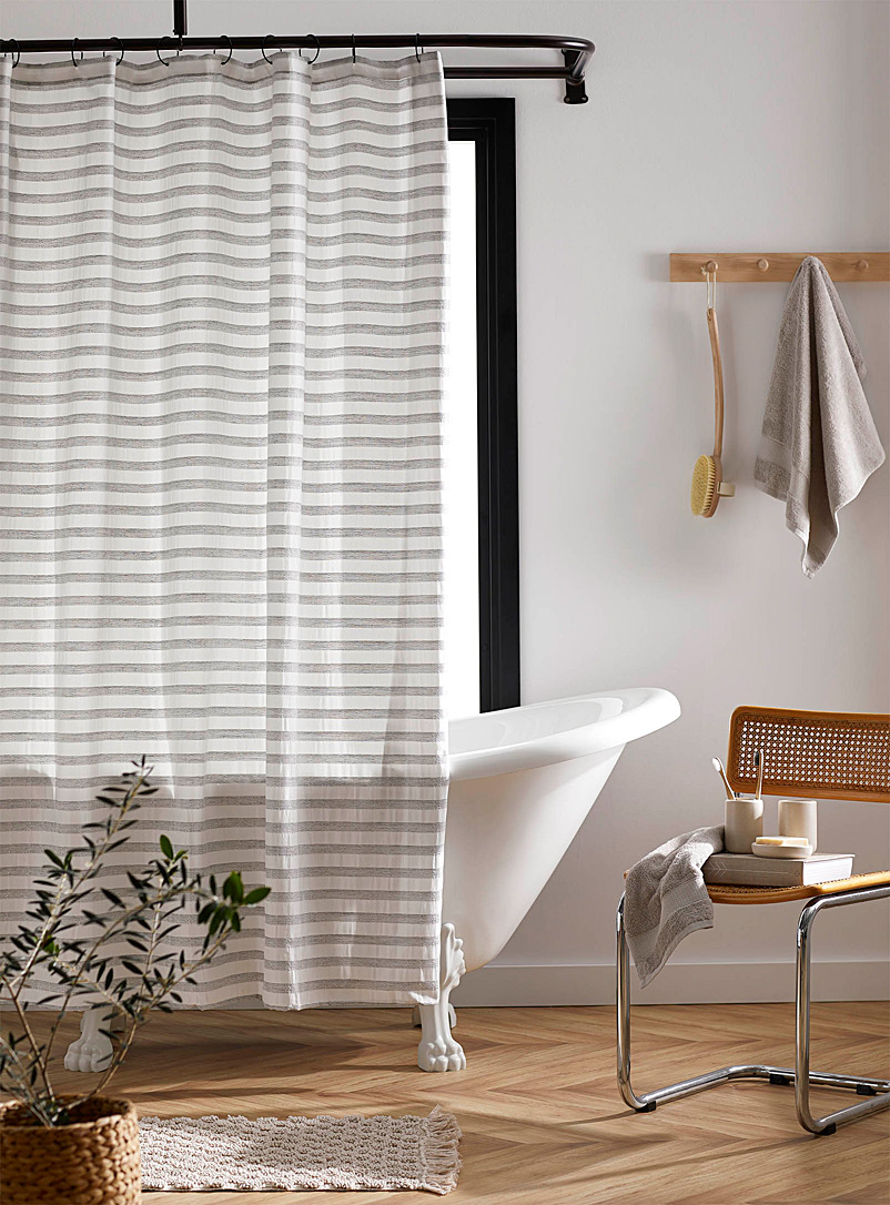 Simons Maison Grey Grey stripes shower curtain