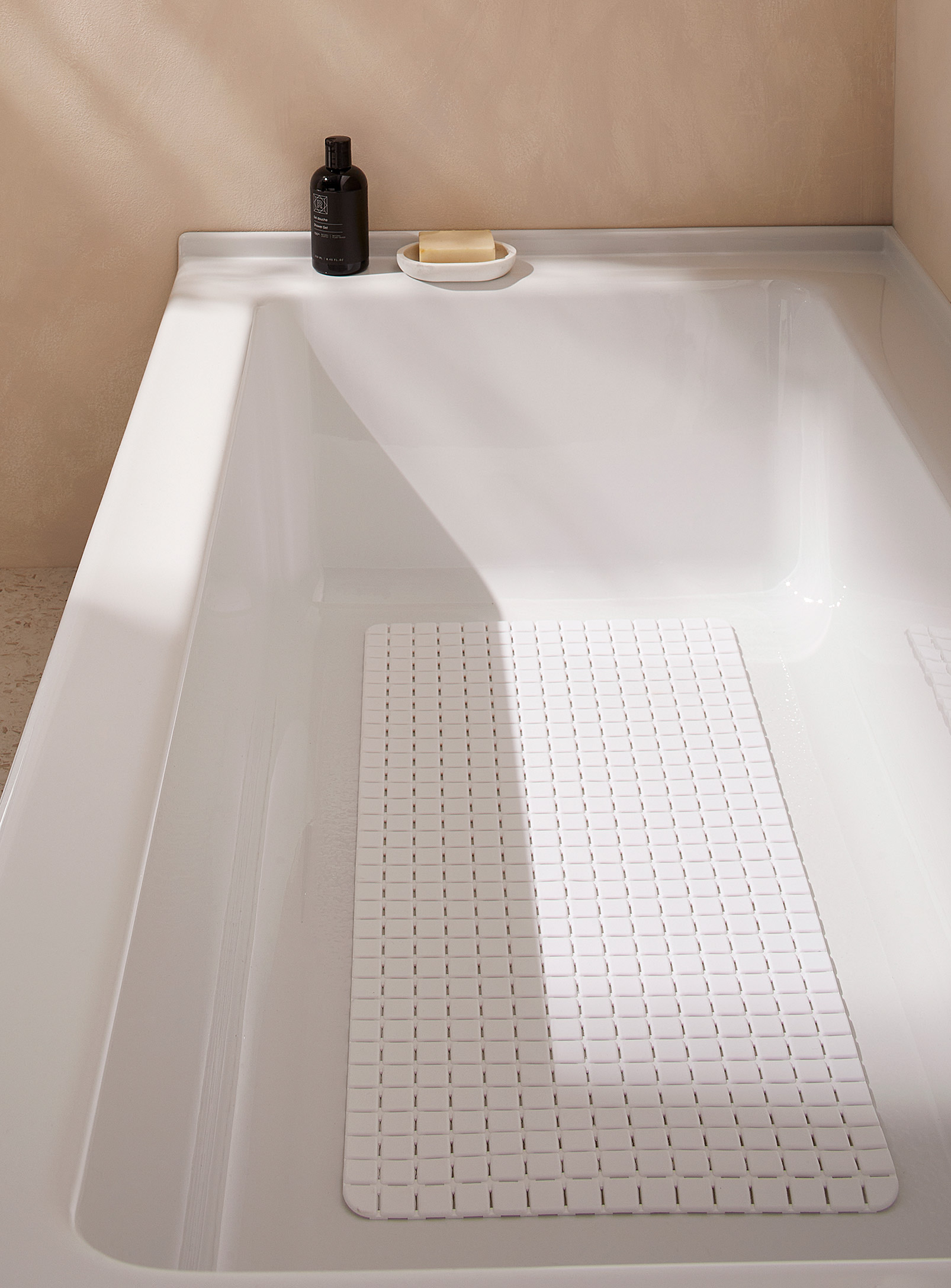 Simons Maison Modern Tiles Bath Mat 35 X 78 Cm In White