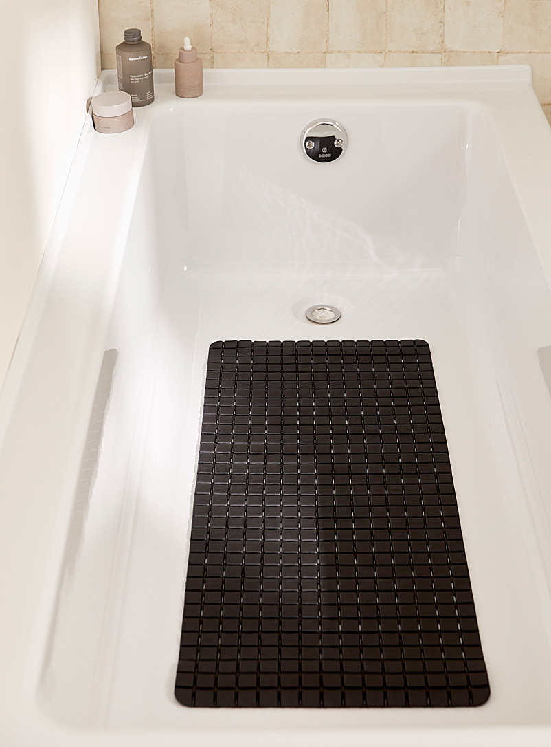 Black tiles bath mat 35 x 78 cm product image (primary)