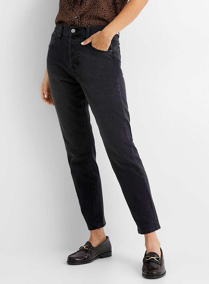 Yoga Jeans: Le jean étroit Emily noir délavé Noir pour femme