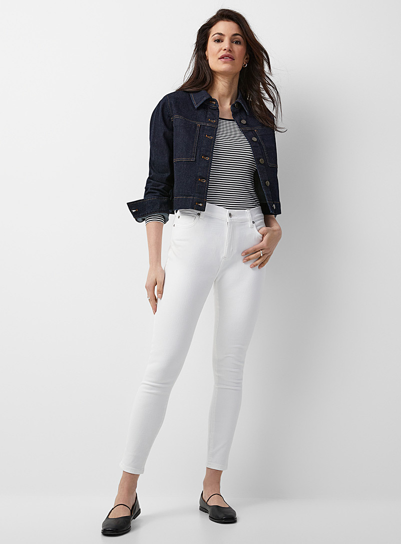 Yoga Jeans: Le jean ajusté Rachel blanc Blanc pour femme