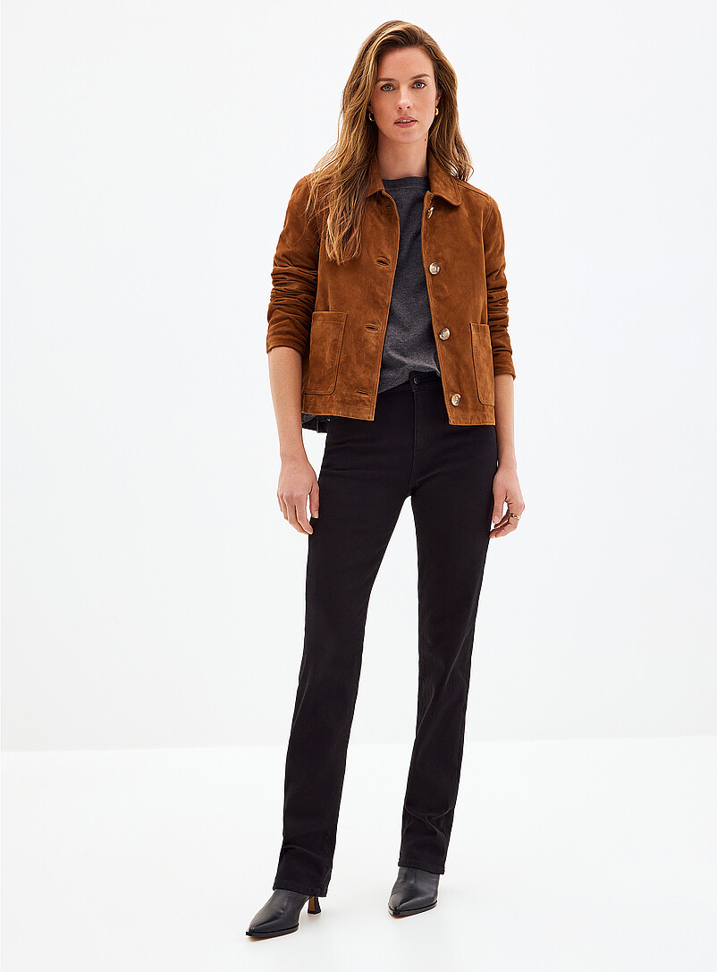 Black Chloe jean Fit: Straight leg, regular rise product image (primary)