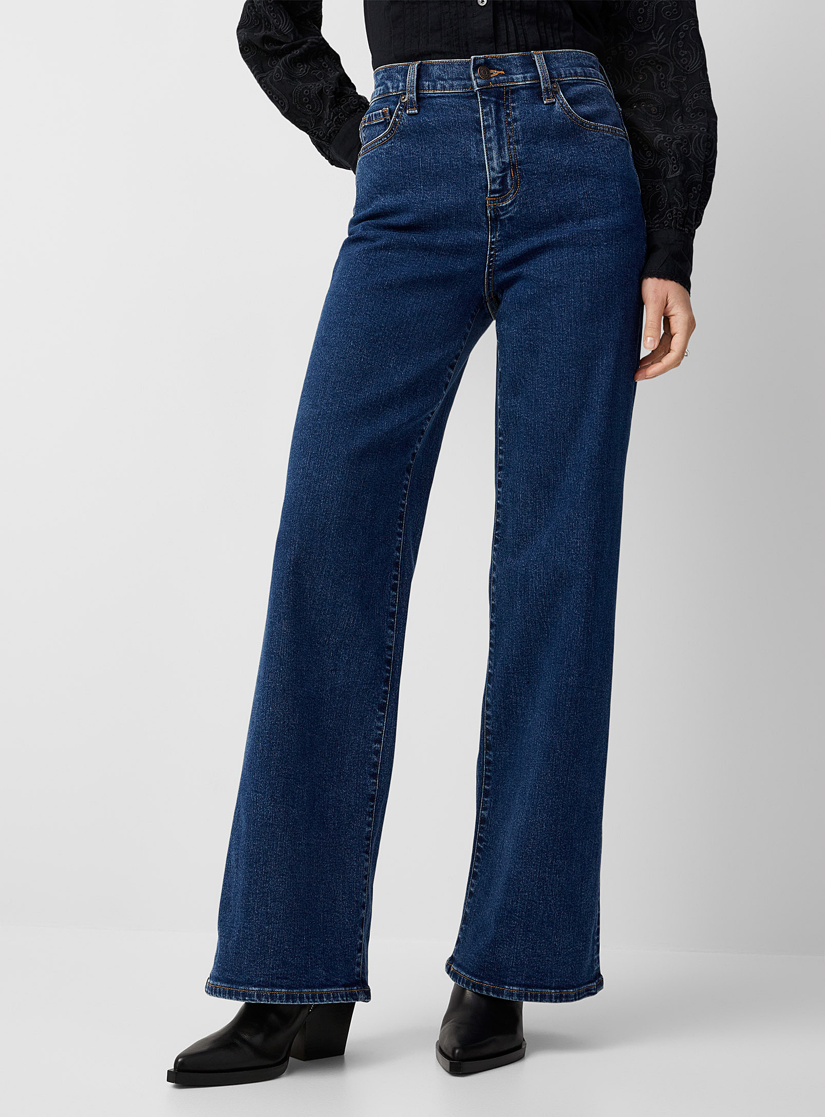 Yoga Jeans - Le jean large indigo moyen