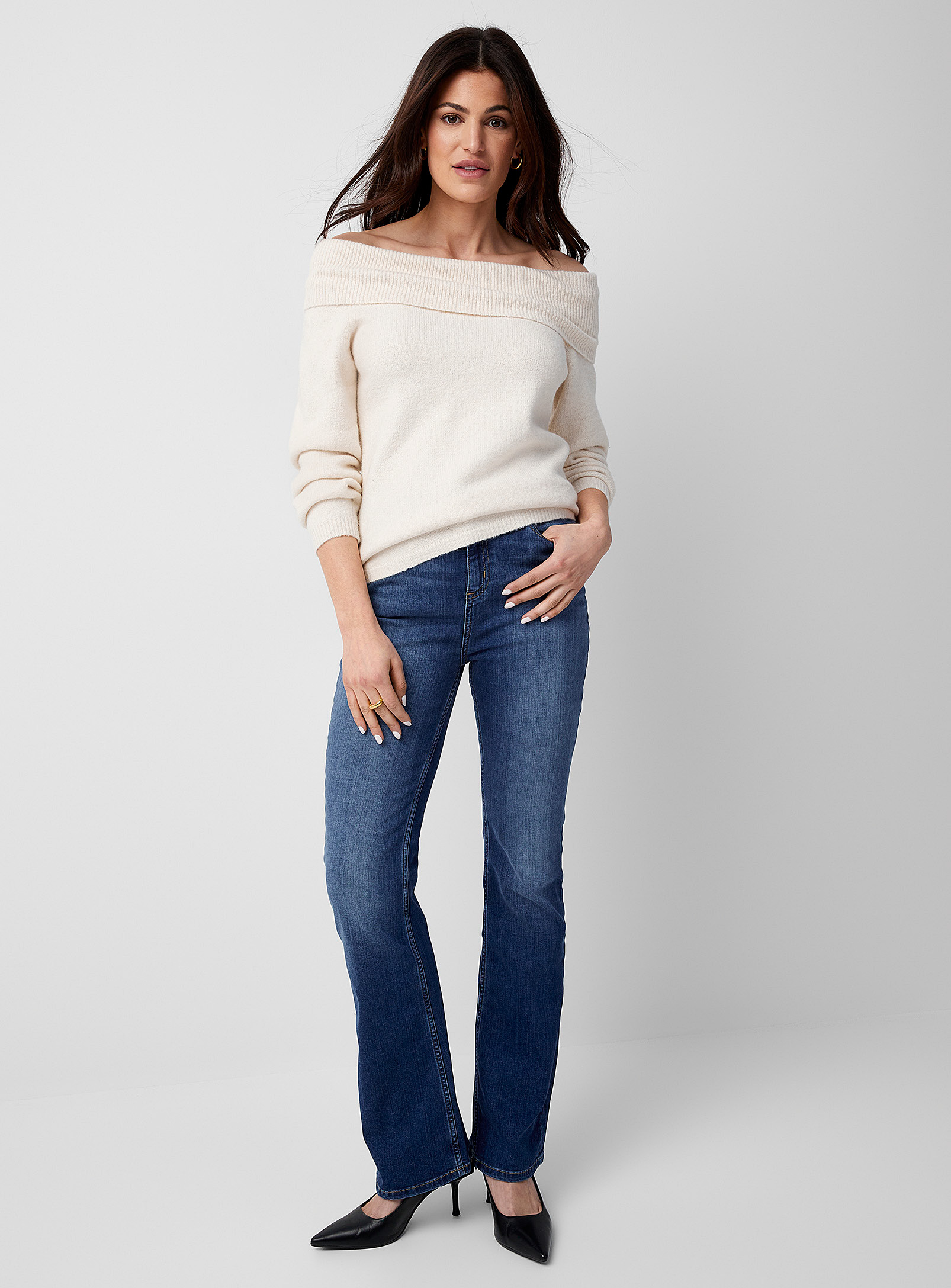 Yoga Jeans - Women's Medium indigo semi-flared jean