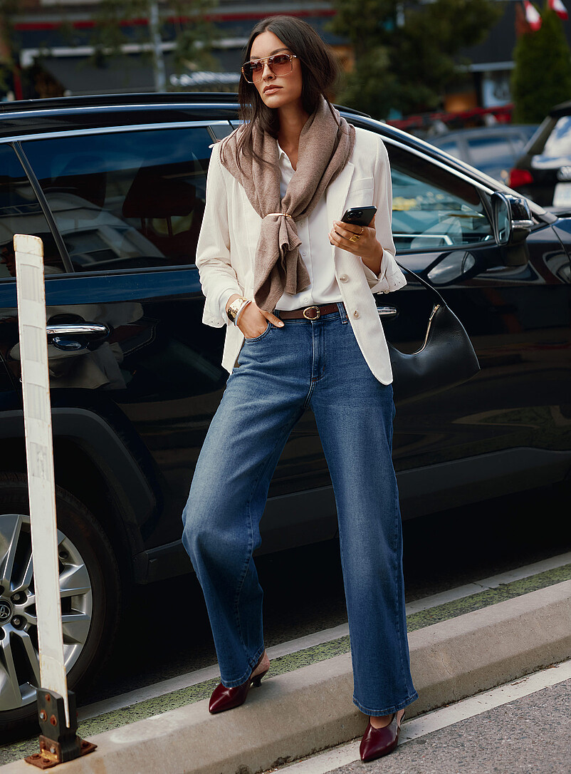 Lily light-indigo jean Fit: Wide leg, high rise product image (primary)