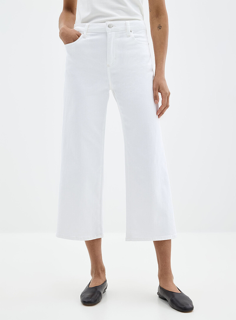 Lily cropped white jean Fit: Wide leg, high rise product image 2