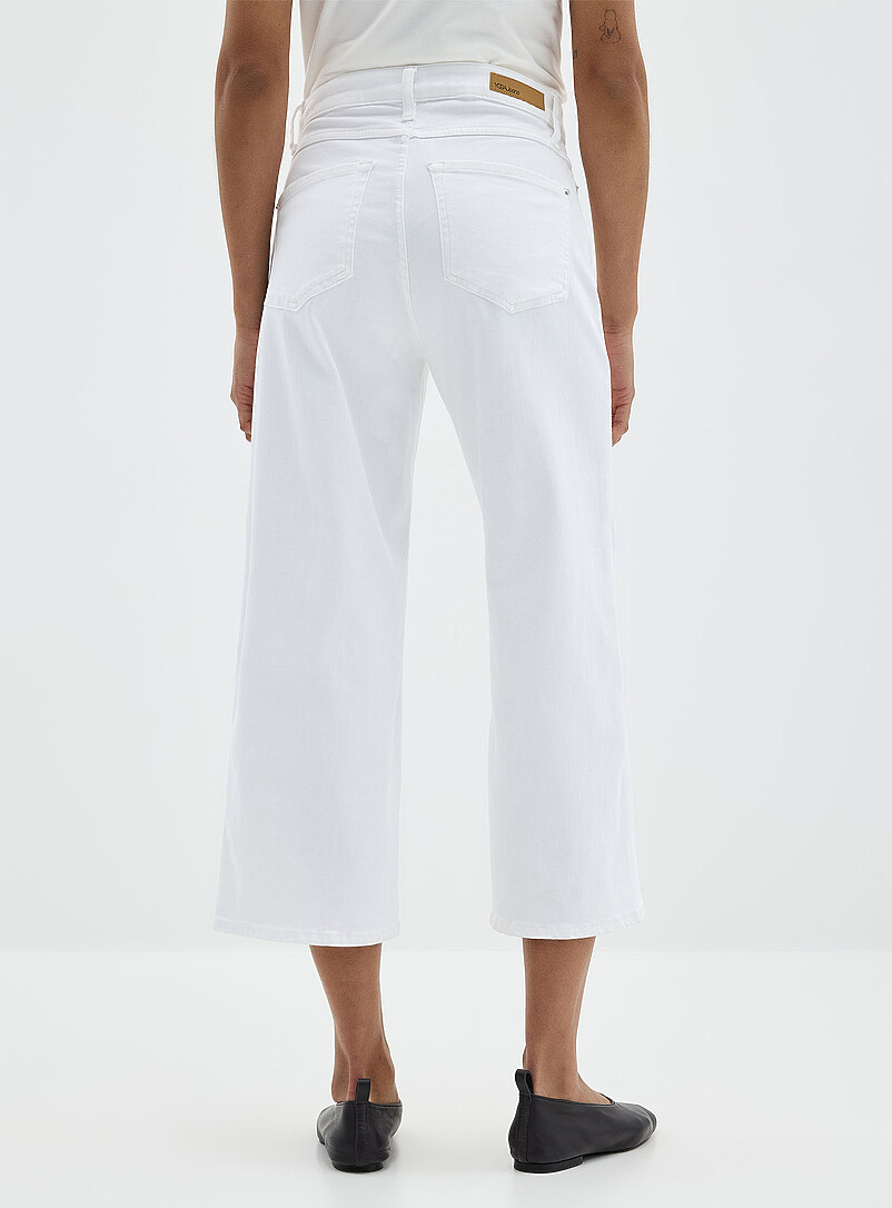 Lily cropped white jean Fit: Wide leg, high rise product image 3
