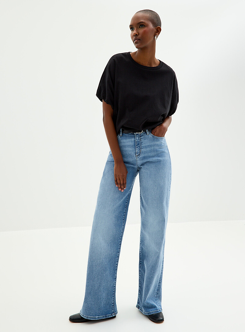 Lily light-blue jean Fit: Wide leg, mid rise product image (primary)