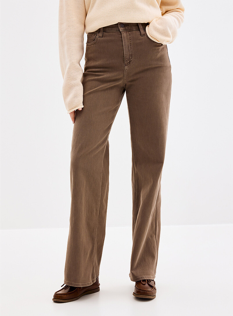 Fall colour stretch jean Fit: Wide leg, high rise product image 2