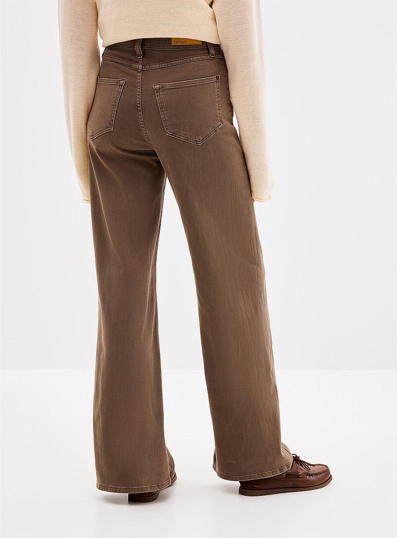 Fall colour stretch jean Fit: Wide leg, high rise product image 3
