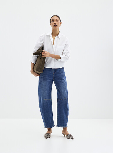 Malia Medium-indigo barrel jean product image 3
