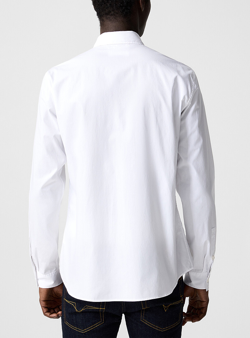 Versace Jeans Couture White Golden logo plate shirt for men