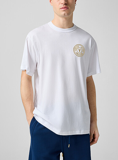 Versace Jeans Couture White Golden stamp T-shirt for men