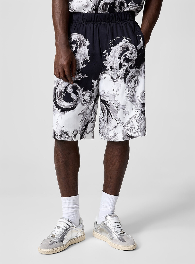 Baroque volutes satiny Bermuda short product image 2