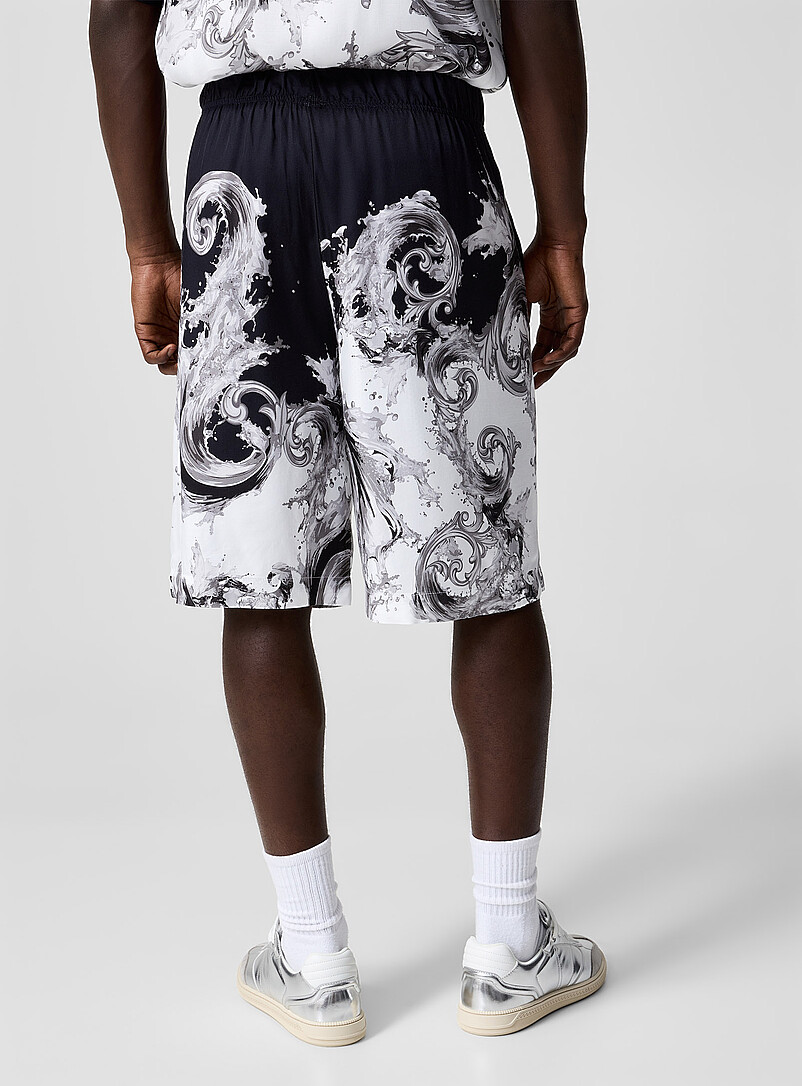 Baroque volutes satiny Bermuda short product image 3
