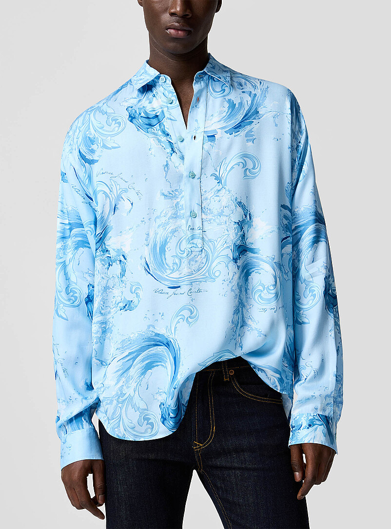 Baroque Wave Satiny Shirt