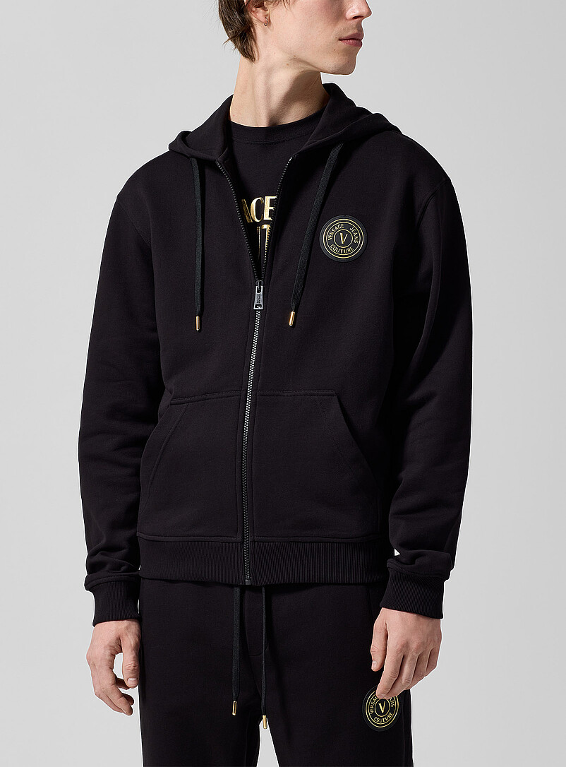 Golden Patch Zipped Hoodie
