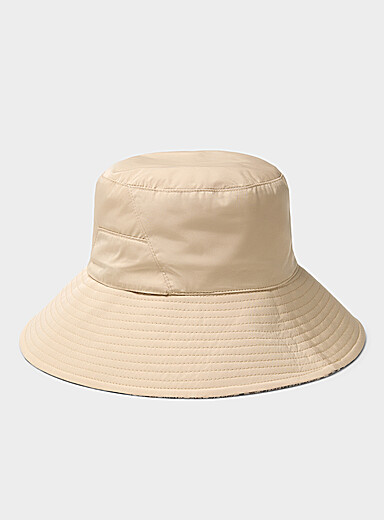 Adjustable reversible check bucket hat