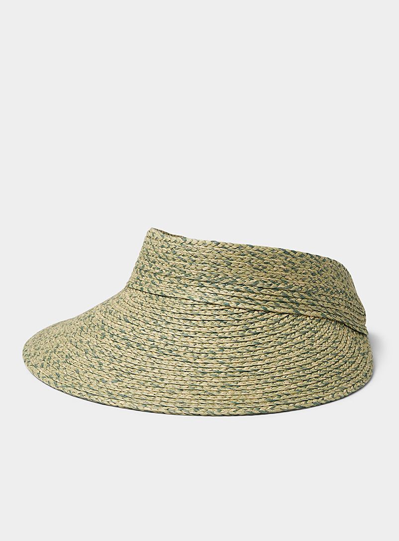 Canadian Hat Pine/Bottle Green Wide straw visor for women
