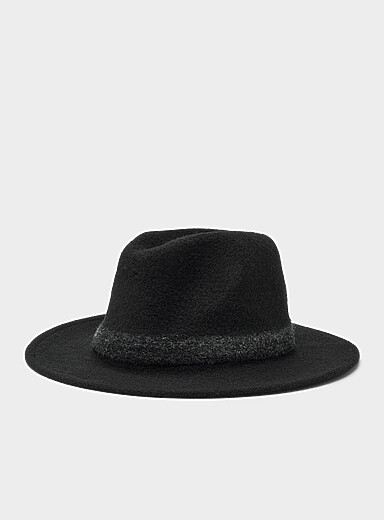 Le fedora tricot feutr&eacute; avec revers