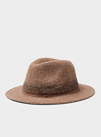 Le fedora tricot feutr&eacute; avec revers