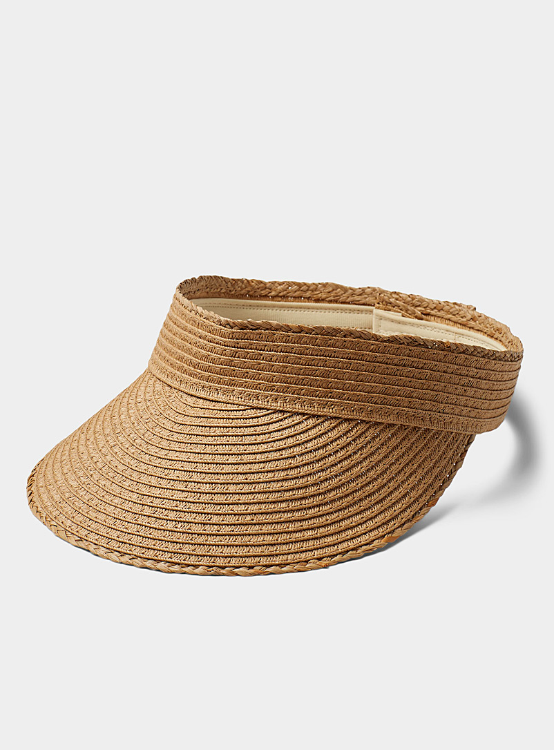 Canadian Hat Tan Natural fibre visor for women