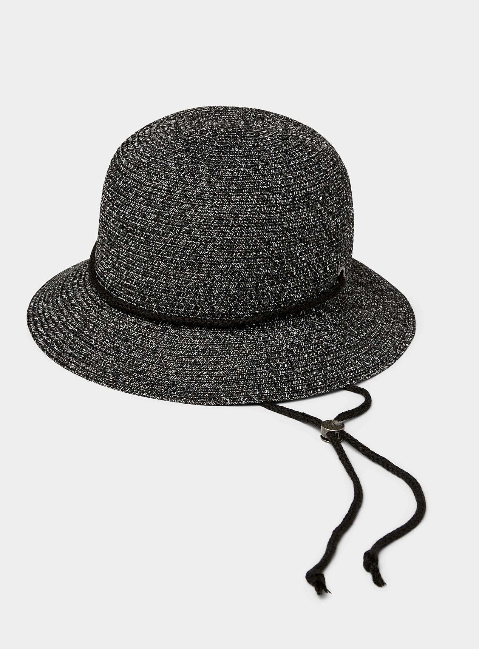 Canadian Hat Corded Straw-like Cloche In Gray