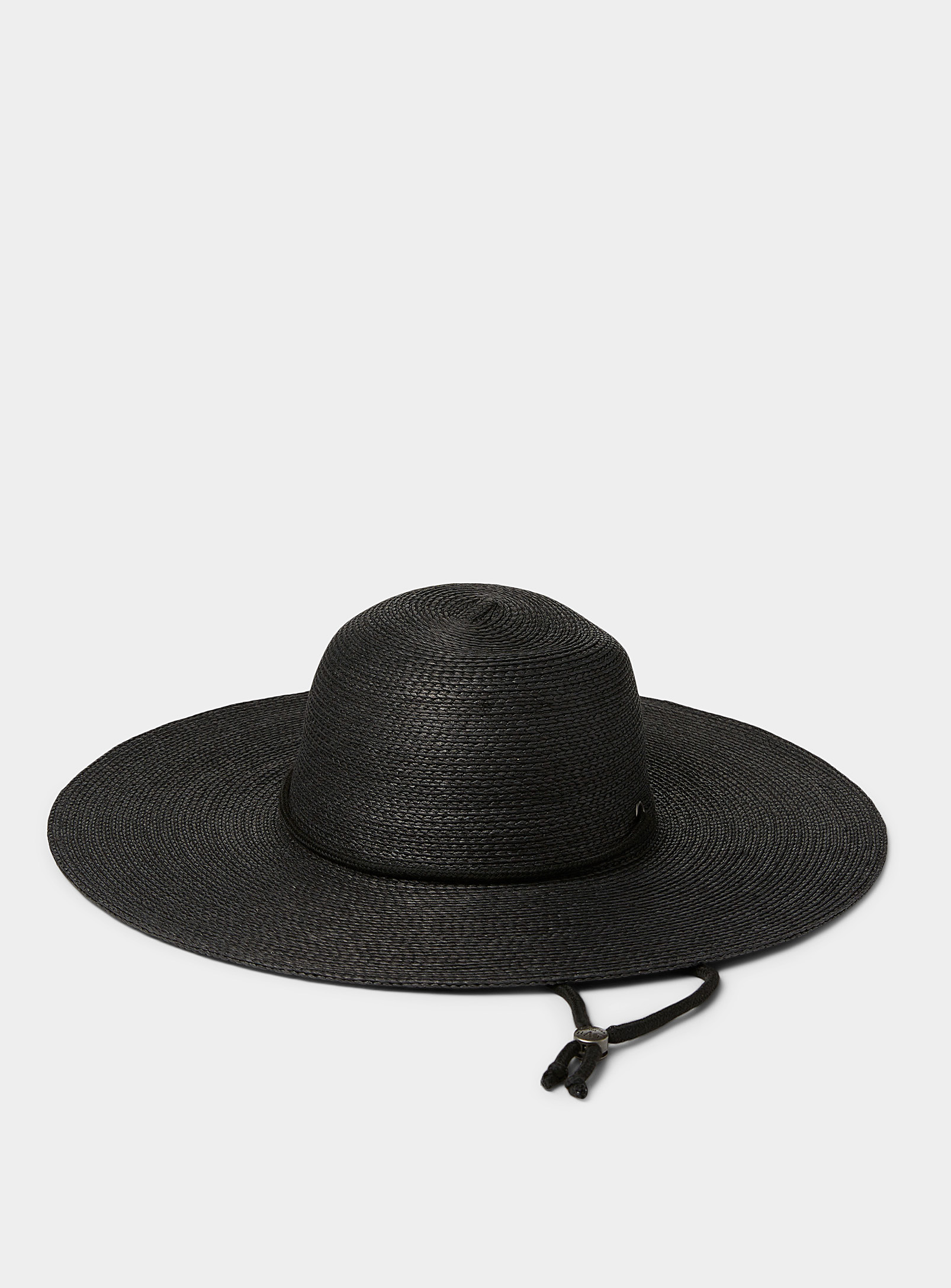 Canadian Hat Oianna Coloured Straw Wide-brimmed Hat In Black